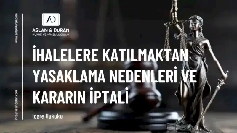 ihalelere katılmaktan yasaklanma